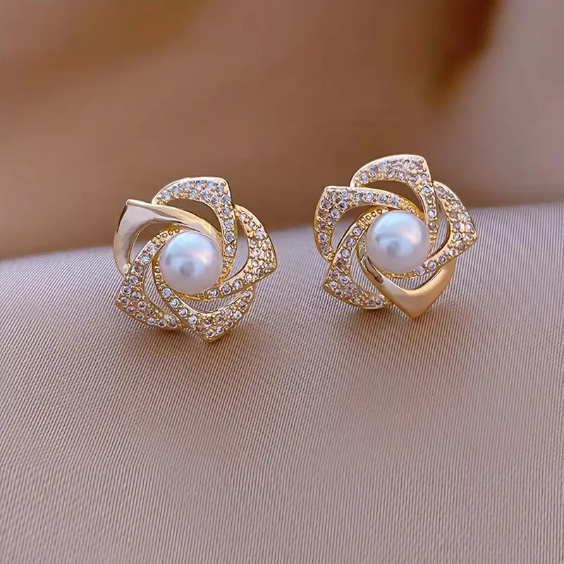 Elegant Brilliant Spiral bead-style Earrings