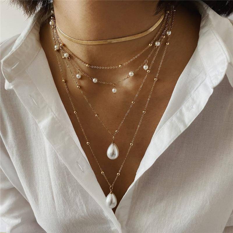 Amelie layered bead-style necklace