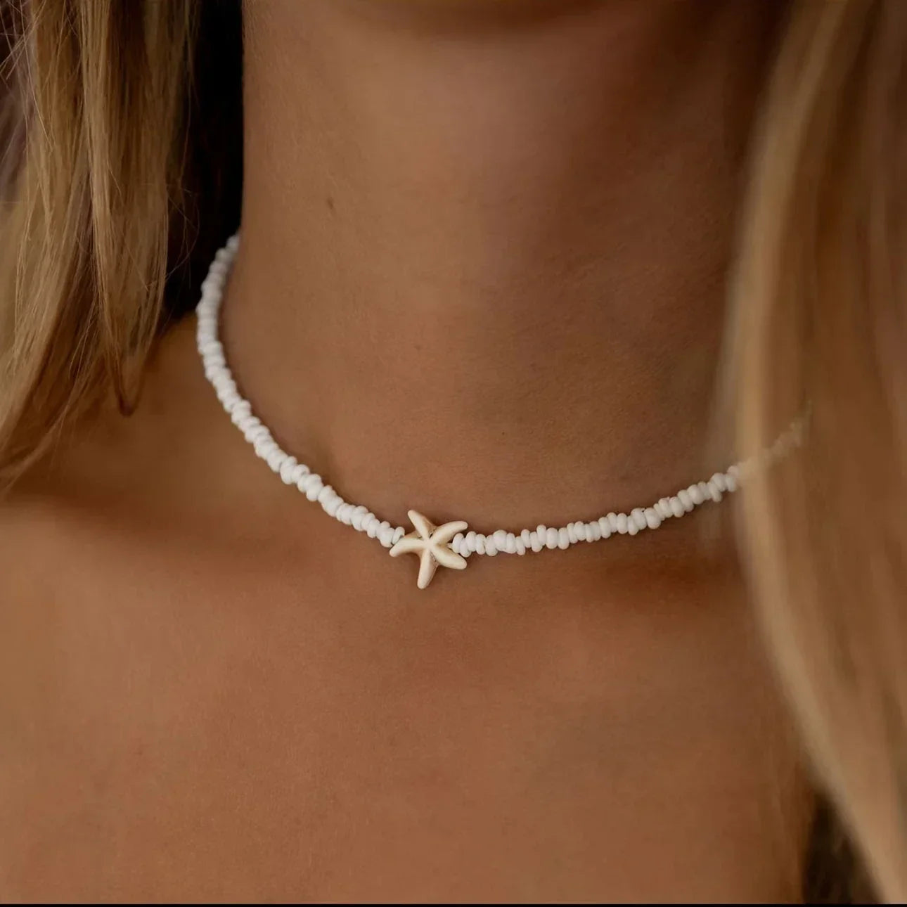 Bohemian Necklace with Starfish for Summer