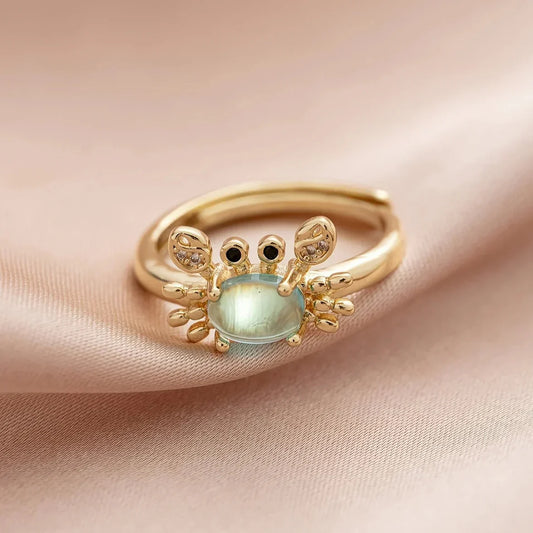 Elegant Adjustable Crab Ring