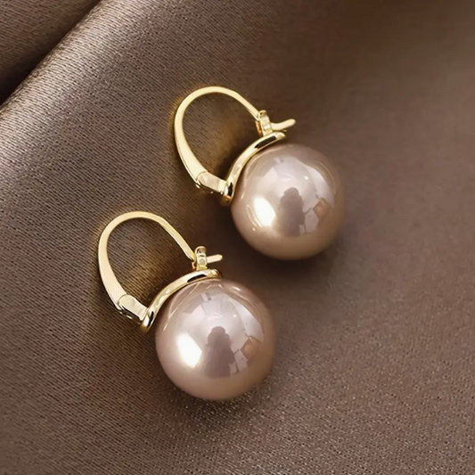 Vintage bead-style hoop earrings