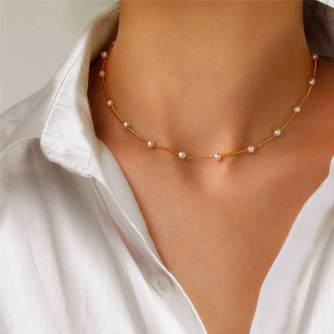Gold-Tone Small bead-style Necklace