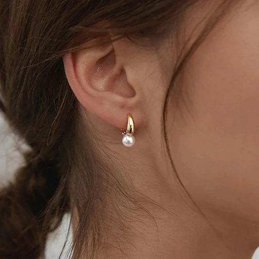 Gold-Tone Small bead-style Earrings