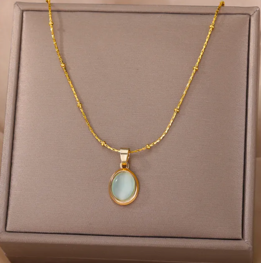 Gold-Plated Quartz Style Necklace