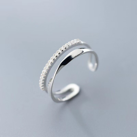 Adjustable Silver-Tone ring