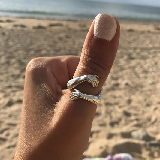 Silver-Tone "Hug" Ring