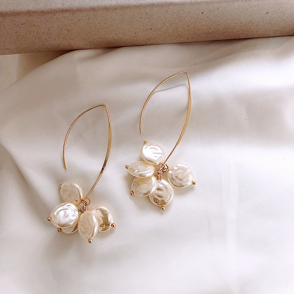 Elegant bead-style and glass stone Earrings