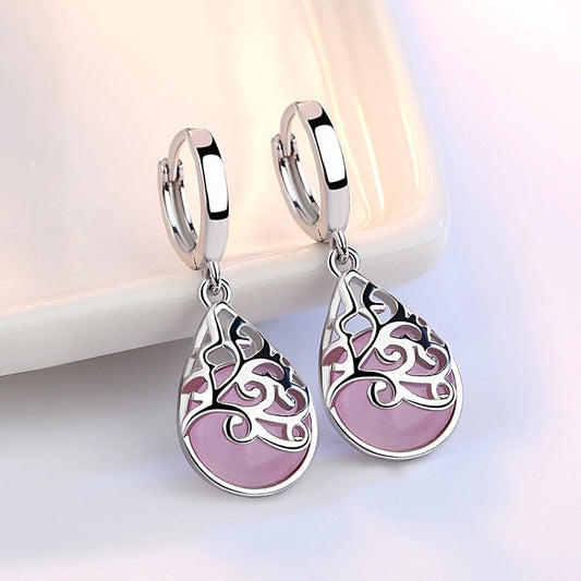 Silver-Tone Tree of Life Earrings