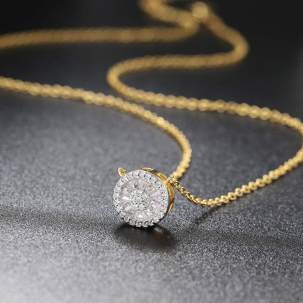 Anne-Marie Gold-Tone Round glass stone Necklace