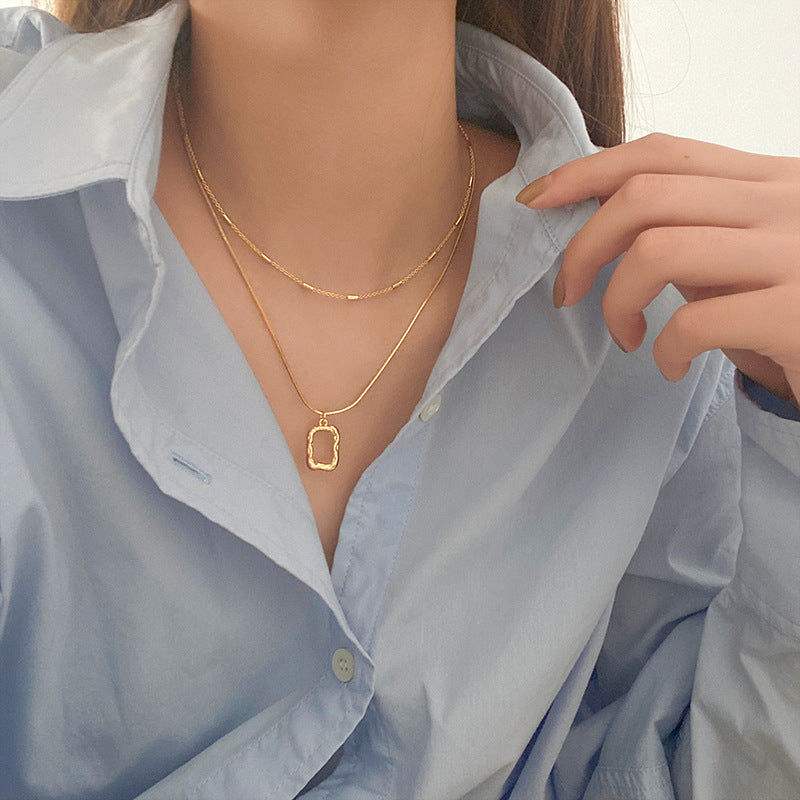 Abigail layered chains necklace