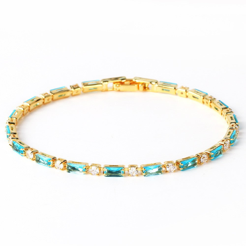 Turquoise Stone Bracelet | Gold-Tone