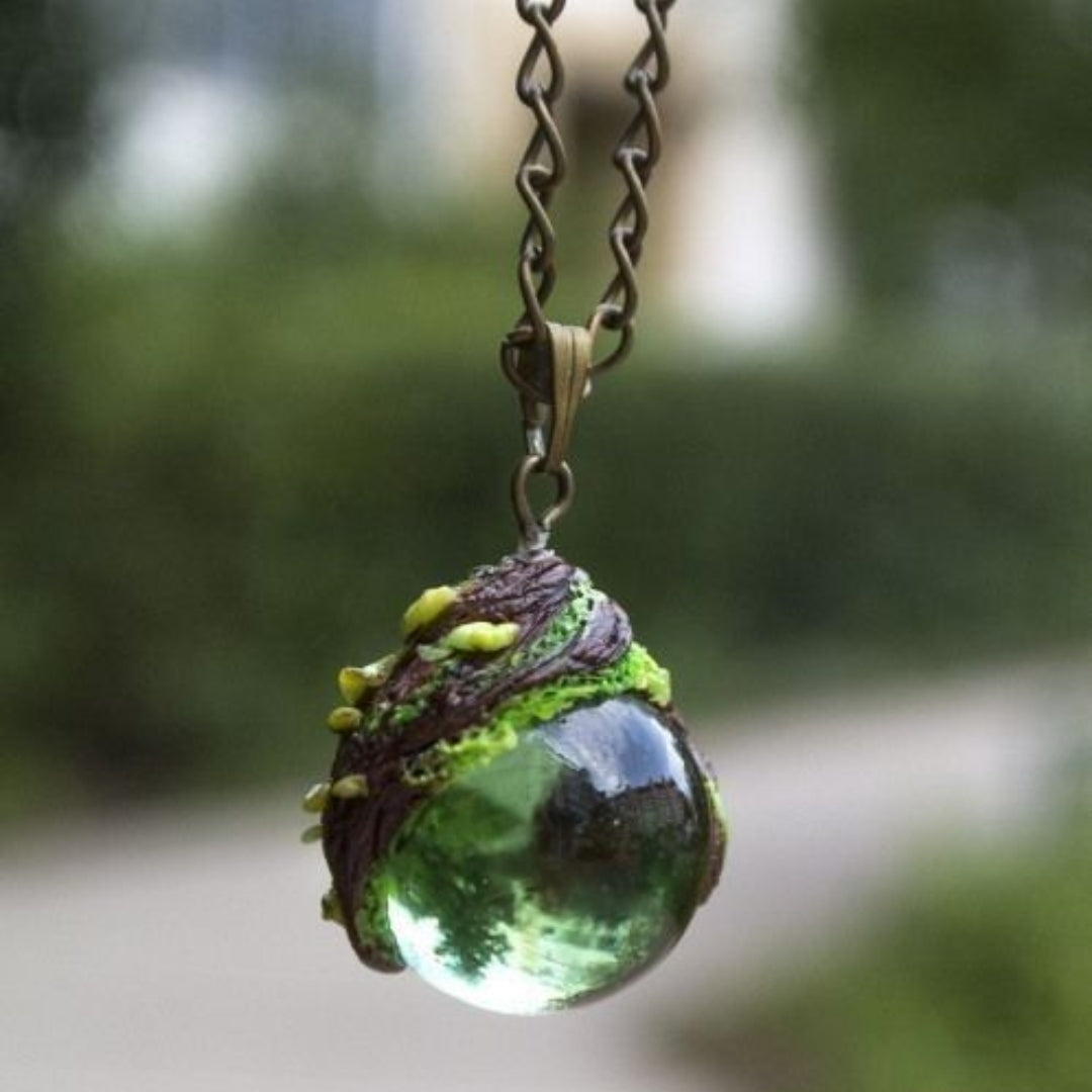 green glass necklace
