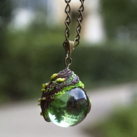 green glass necklace