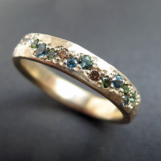Vintage Colorful Gold-Tone Ring