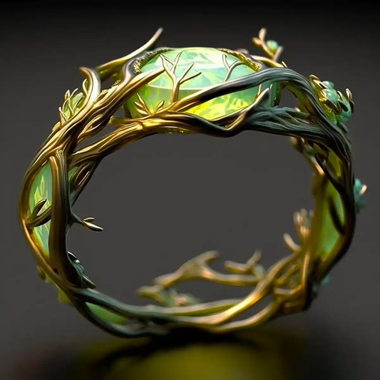 green opal-style ring