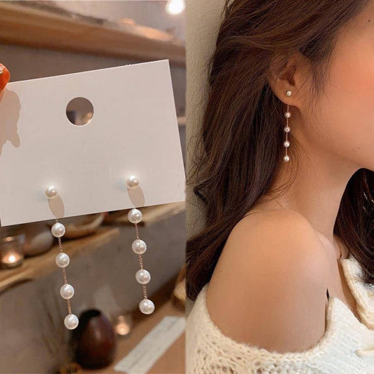 Jade bead-style earrings